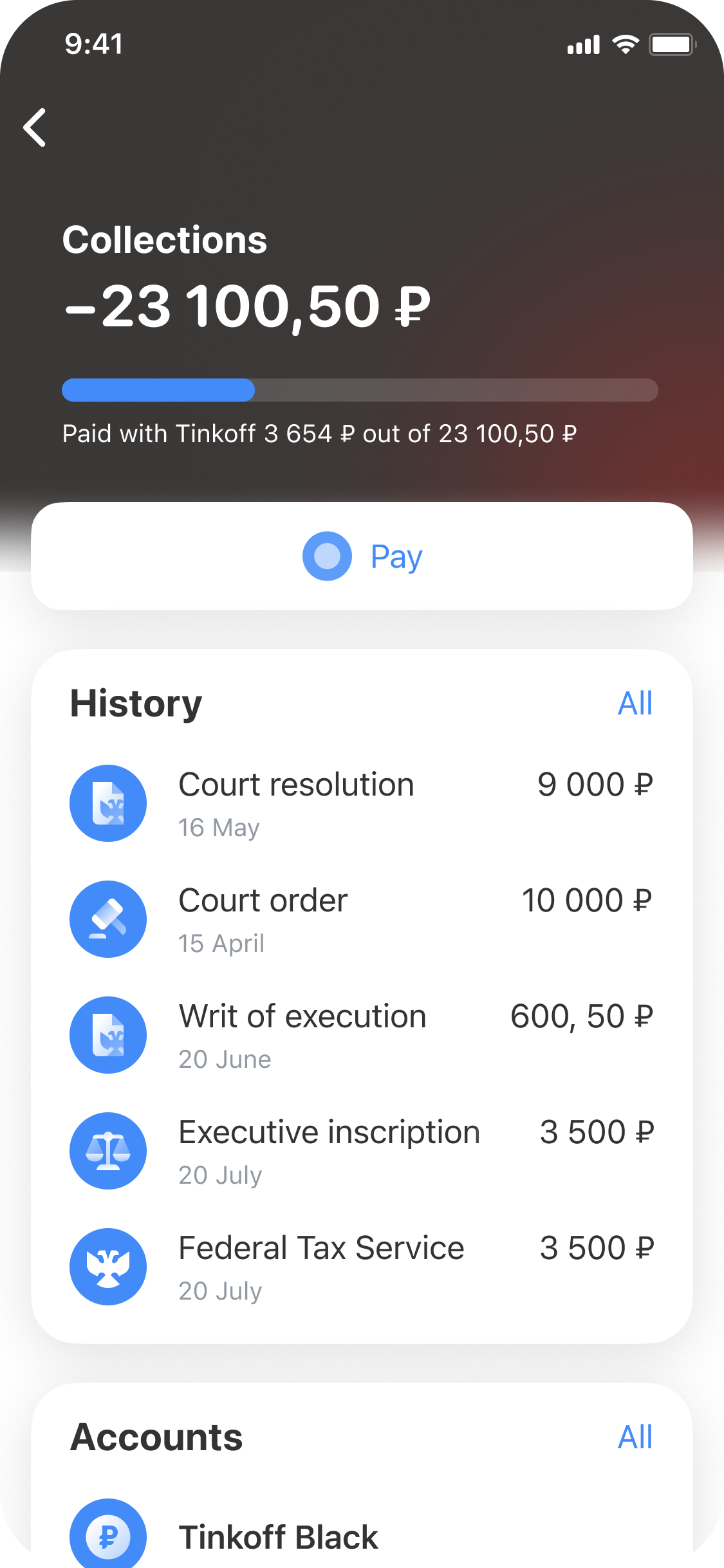 Collection amount